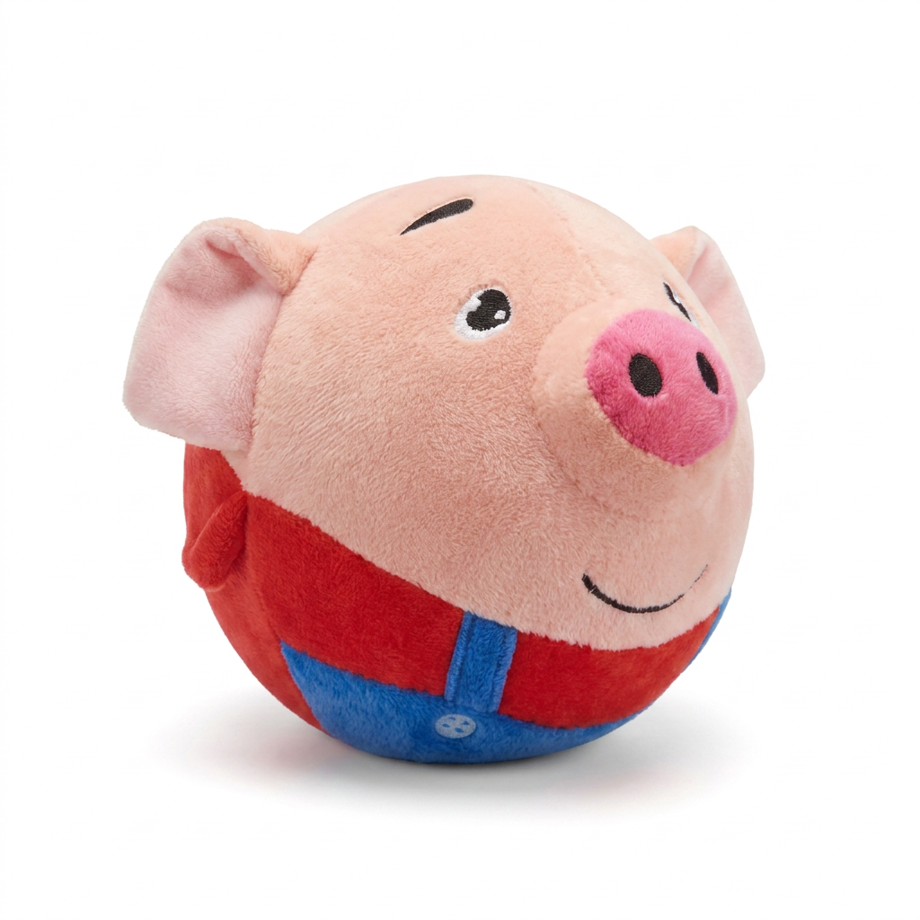 Self Moving Squeaky Plush Animal angled view
