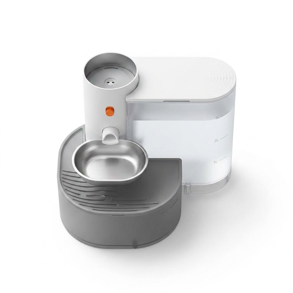 Wireless Automatic Pet Water Fountain top-down view