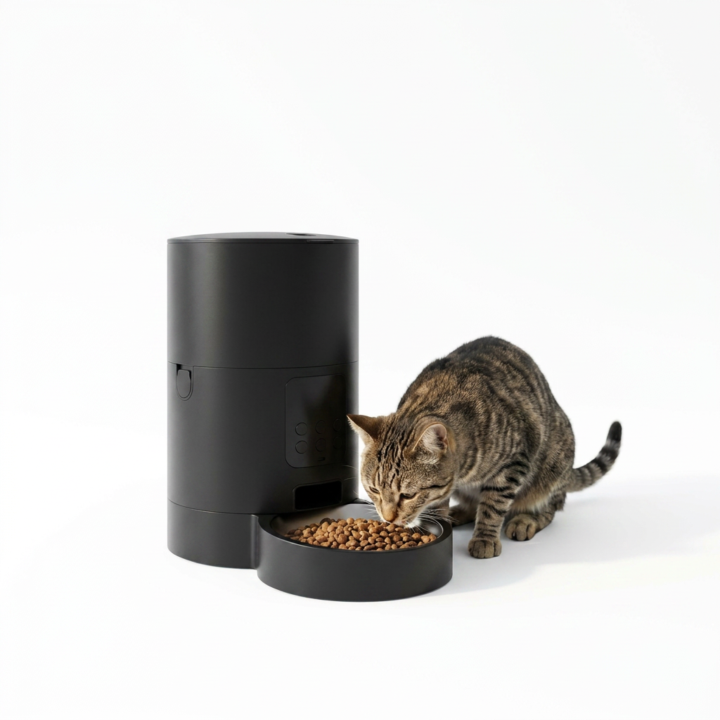 Automatic Pet Feeder with cat