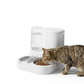 2-in-1 Food and Water Dispenser with cat