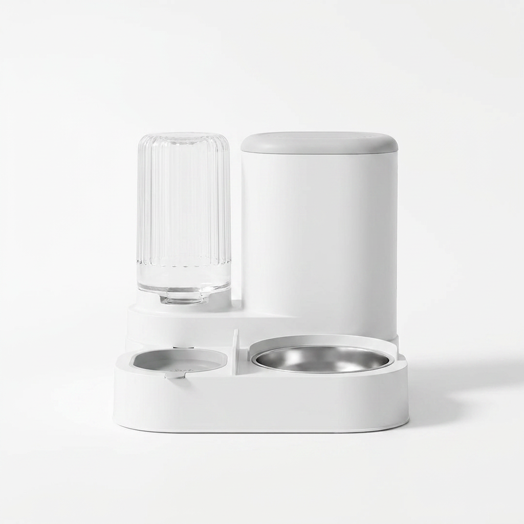2-in-1 Food and Water Dispenser front view