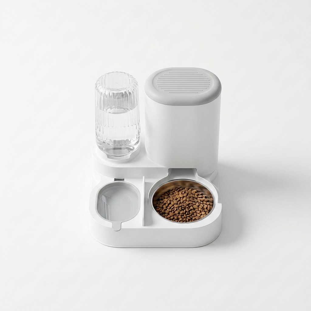 2-in-1 Food and Water Dispenser top-down view