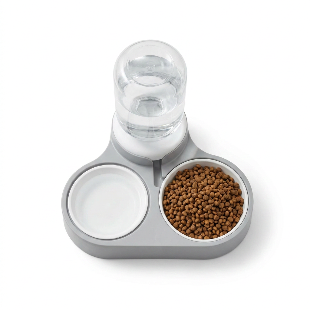 Gravity Fed Food and Water Station top-down view