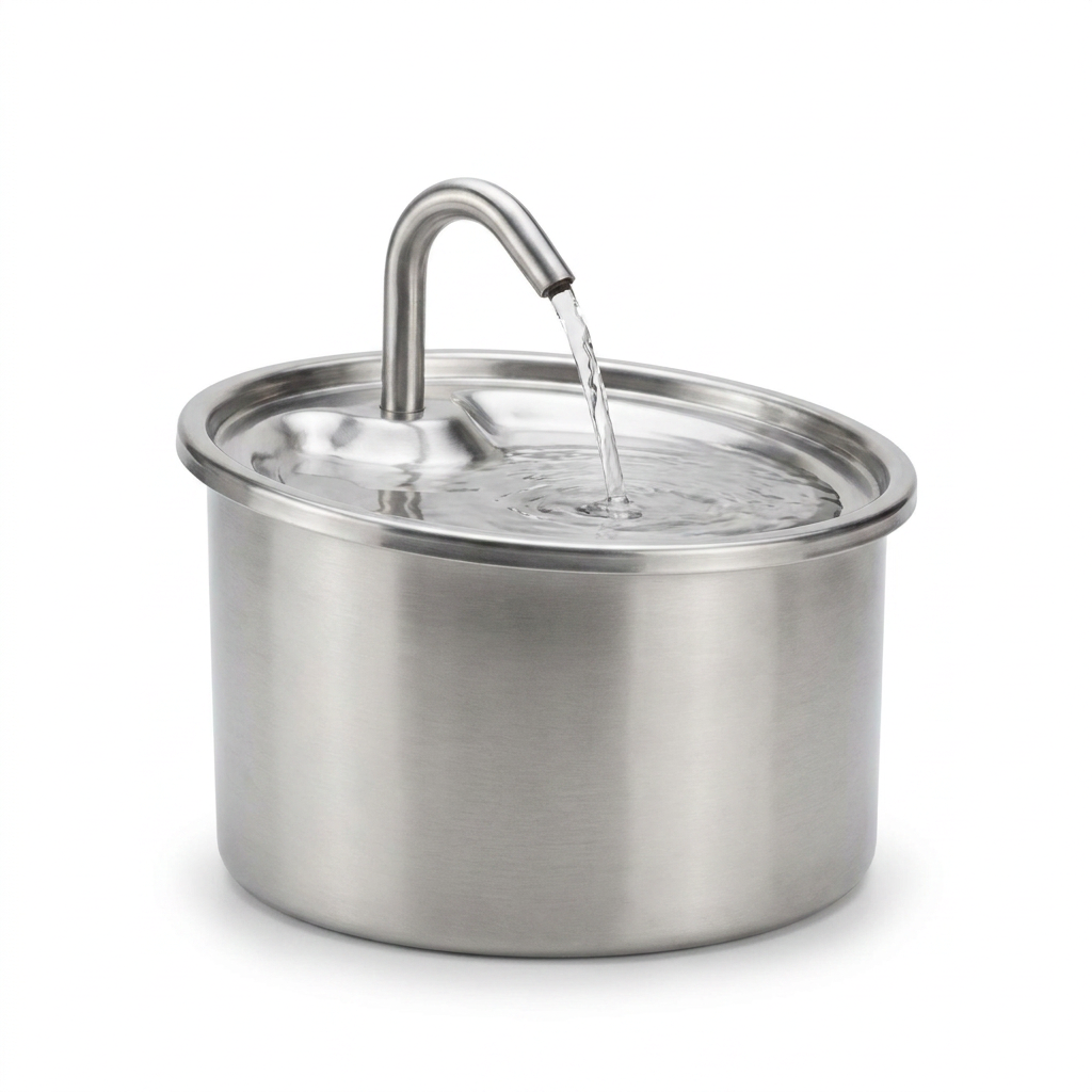 Gravity Fed Pet Feeder and Waterer with dog