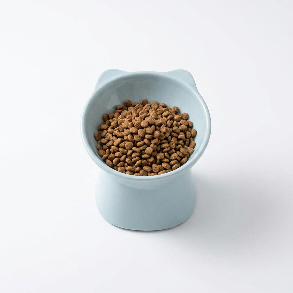 Elevated Anti Tip Cat Bowl top-down view