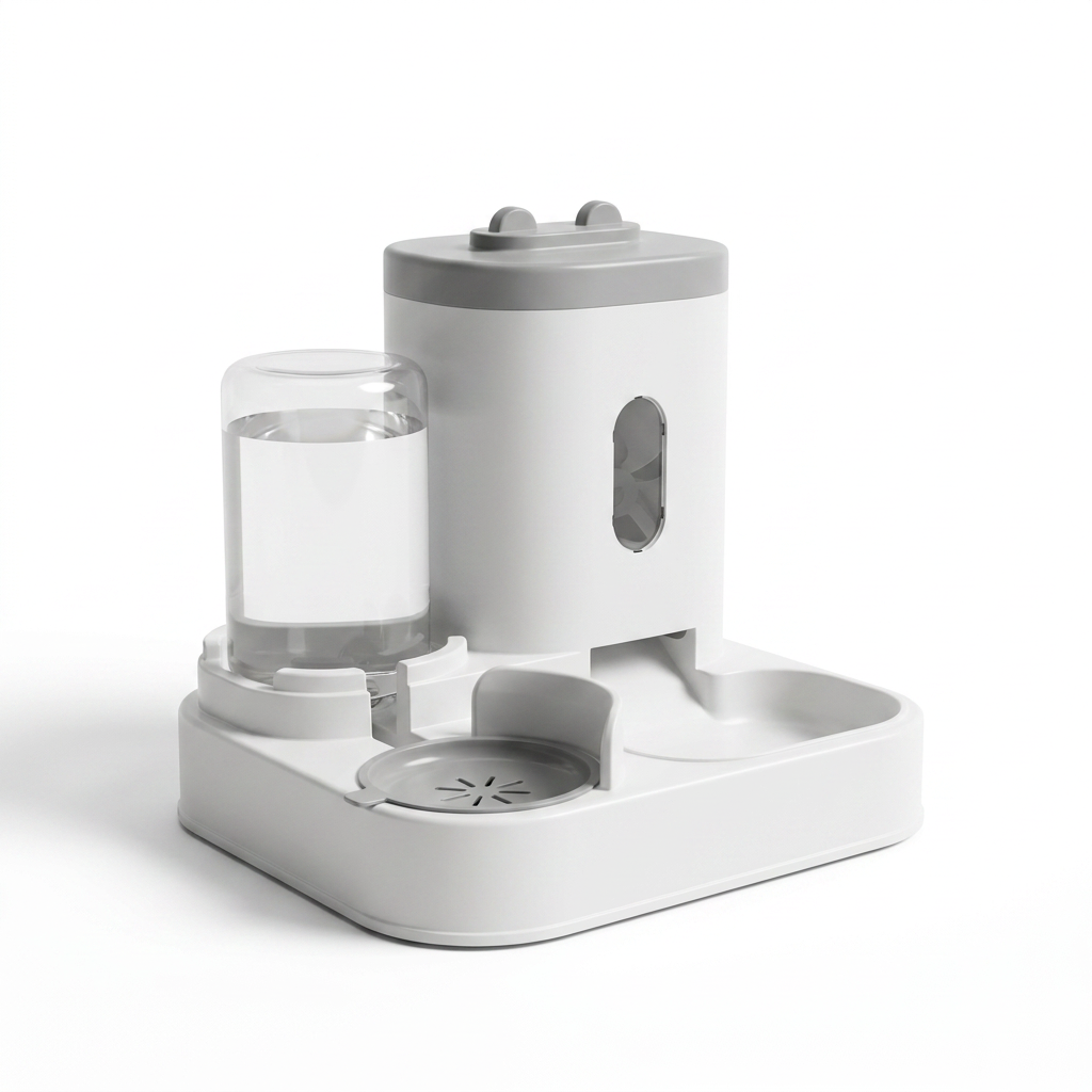 Gravity Fed Pet Feeding Station angled view