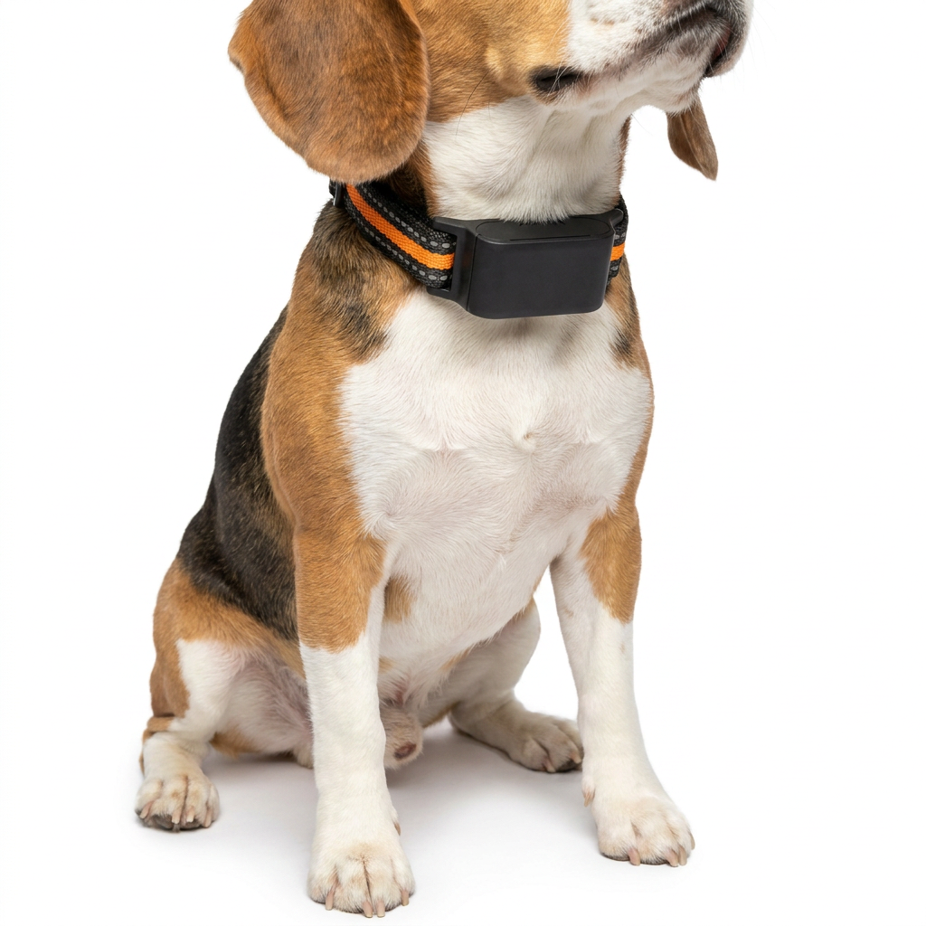 Waterproof Mini GPS Pet Collar worn by dog
