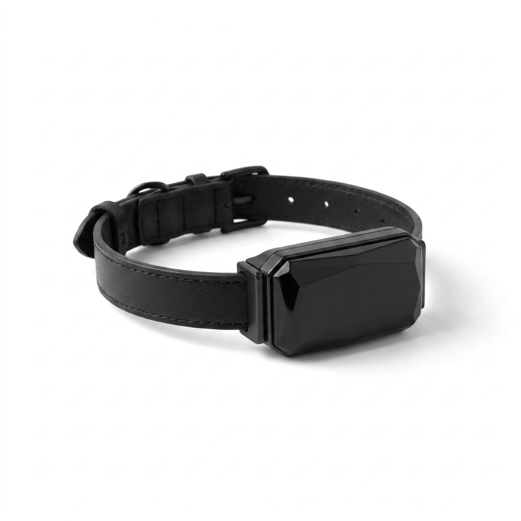 Waterproof GPS Pet Collar angled view