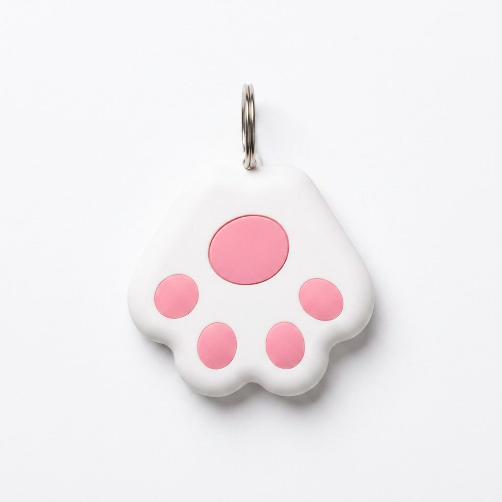 Paw Shaped Bluetooth Tracker top-down view
