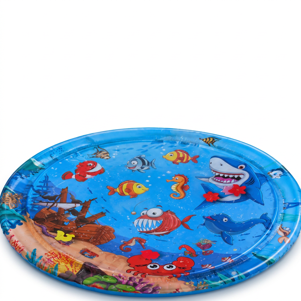 Inflatable Water Sensory Play Mat angled view