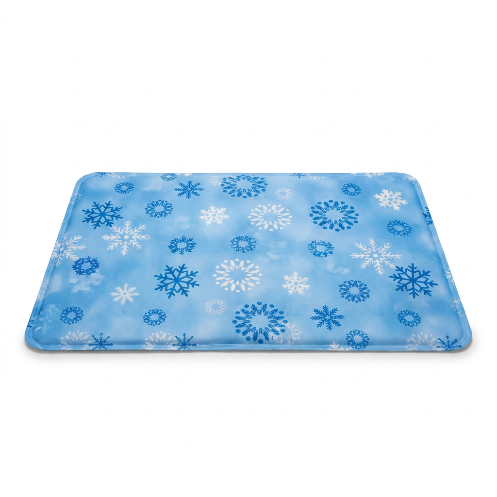 Water Activated Cooling Mat with dog
