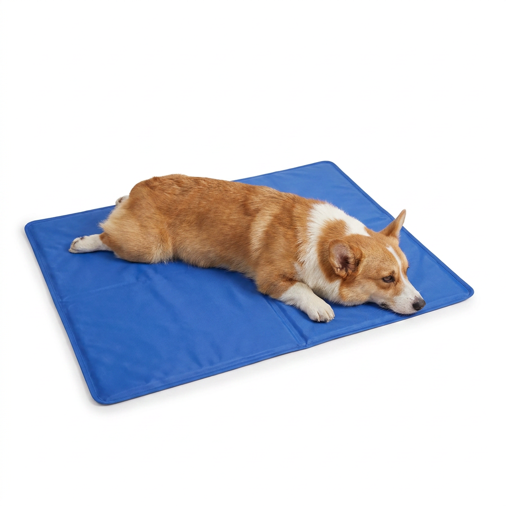 Pressure Activated Cooling Pad with dog