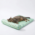 Printed Rectangular Cooling Mat with cat