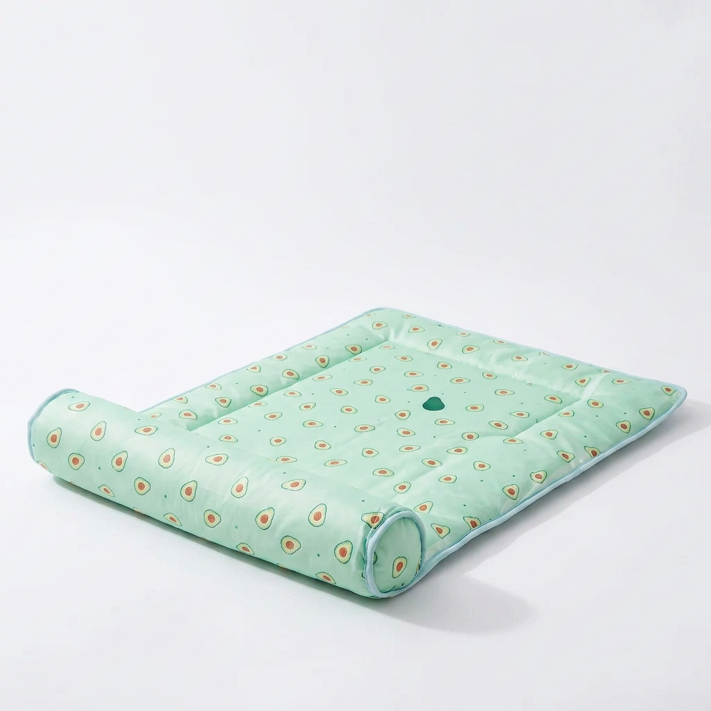 Printed Rectangular Cooling Mat angled view