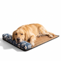 Woven Cooling Mat with Pillow with dog