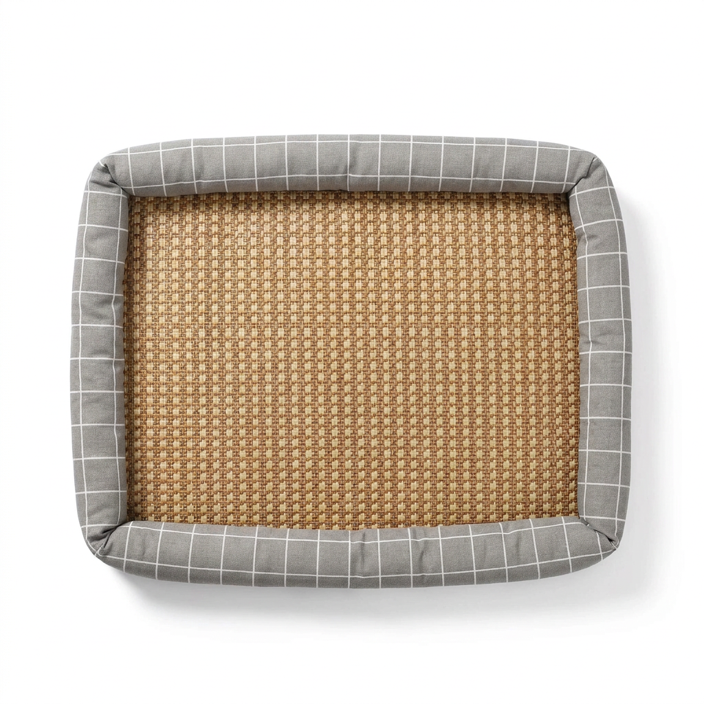 Woven Cooling Pet Bed angled view