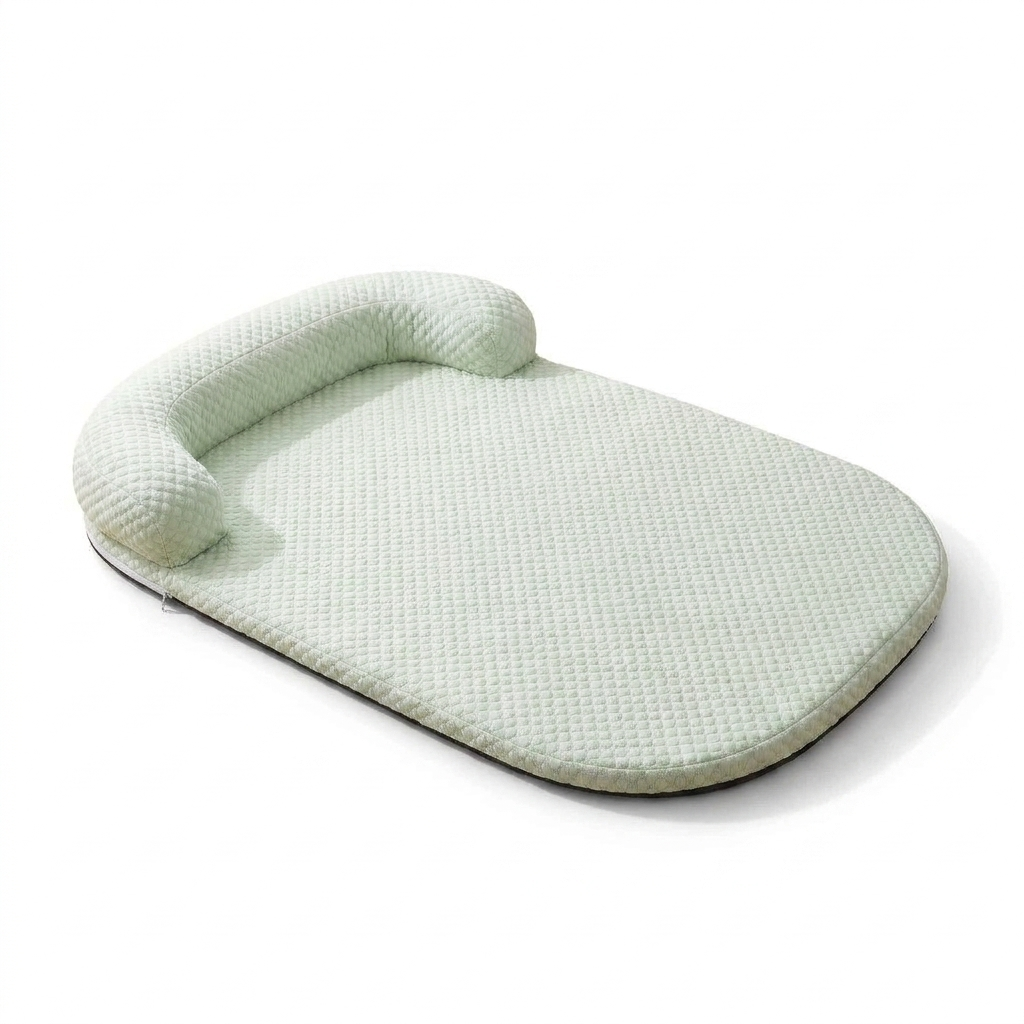 Textured Breathable Cooling Dog Bed angled view