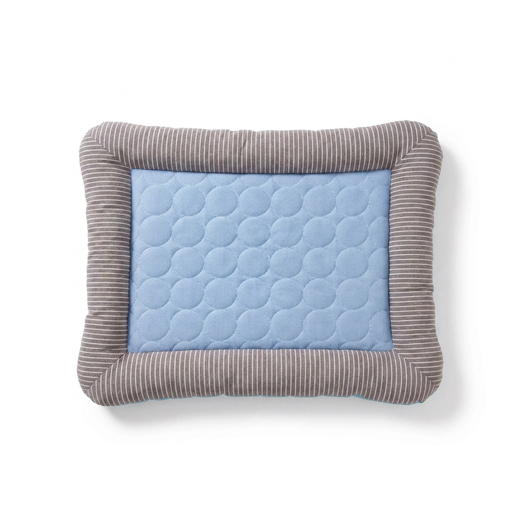 Quilted Cooling Mat with Raised Borders top-down view