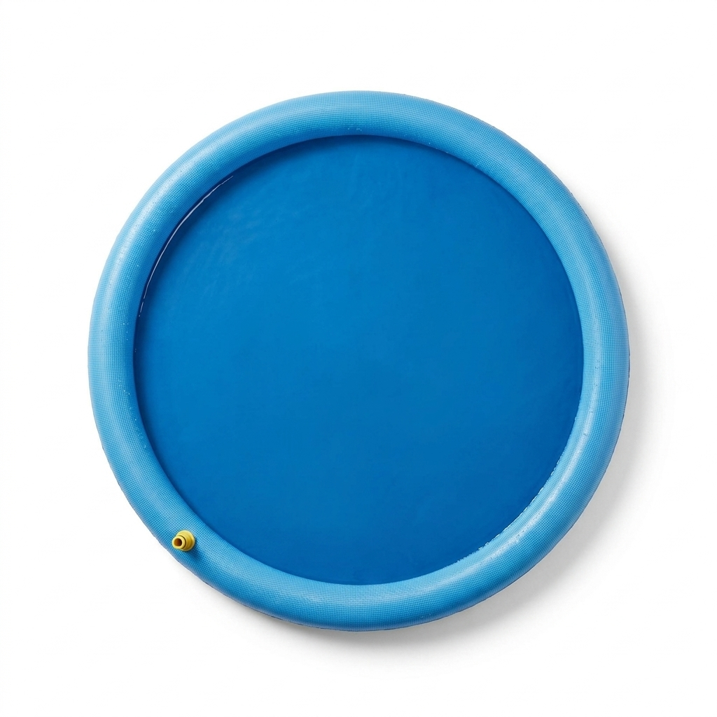 Round Outdoor Dog Splash Pad top-down view
