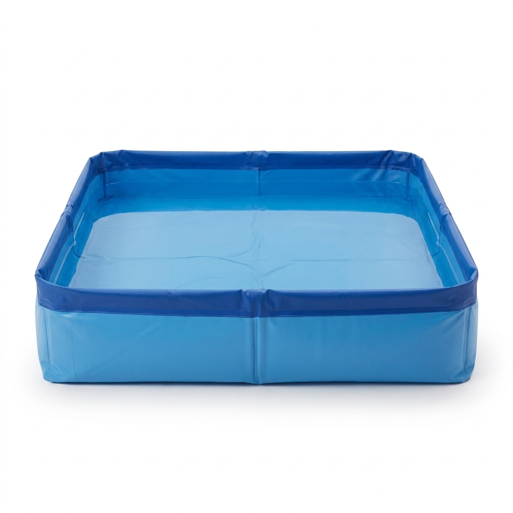 Square Folding Pet Paddling Pool front view