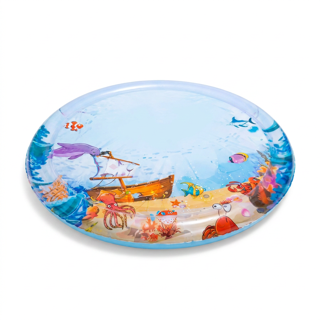 Water Filled Round Cooling Mat angled view