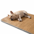 Natural Woven Cooling Mat with dog