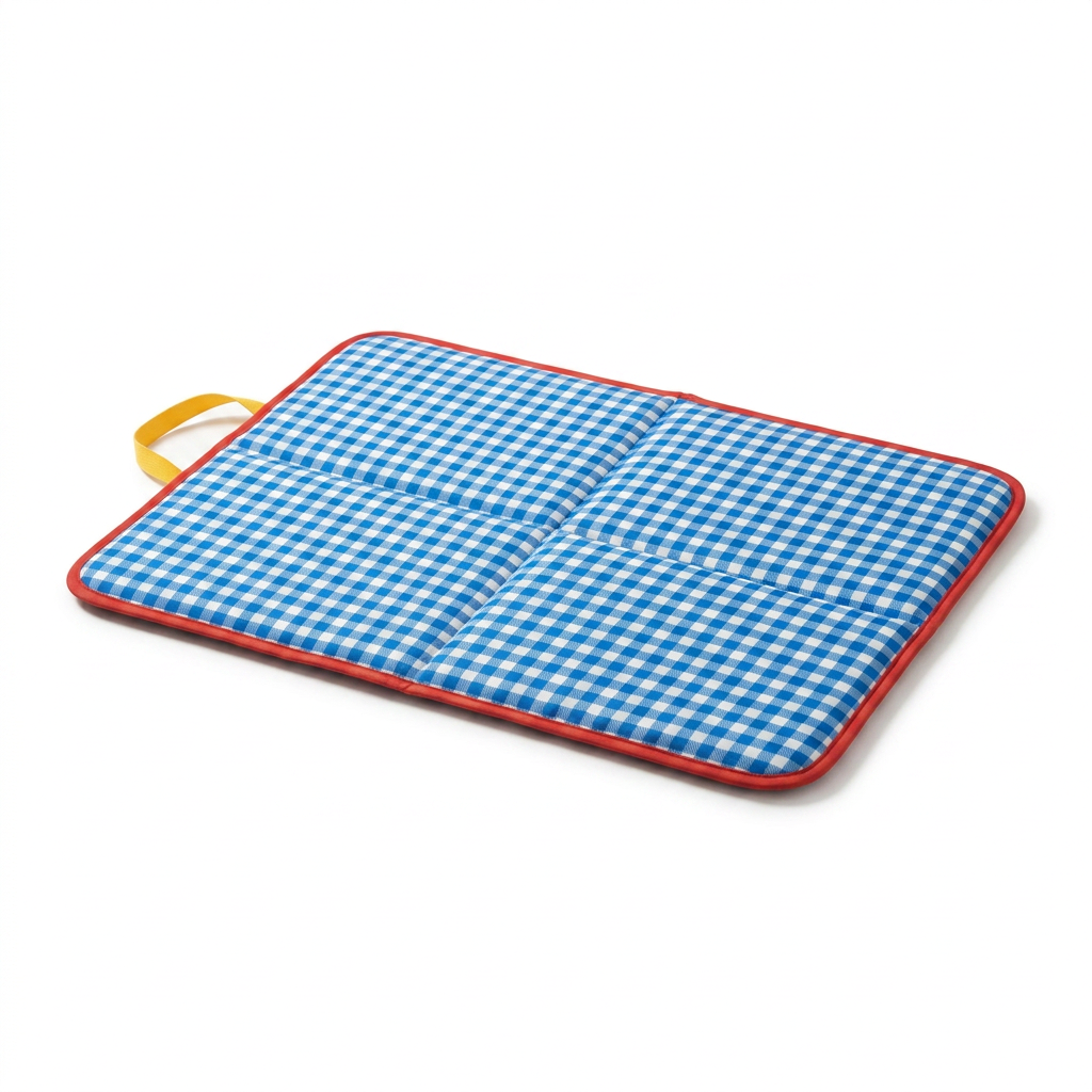 Plaid Cooling Mat angled view