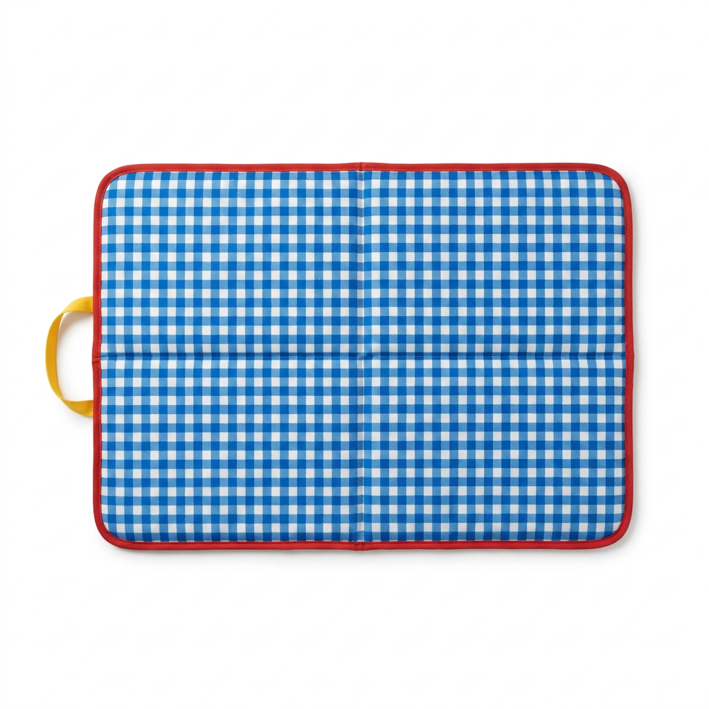 Plaid Cooling Mat top-down view