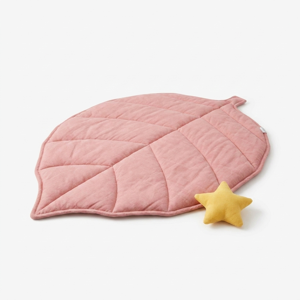 Leaf Shaped Breathable Pet Cooling Mat angled view