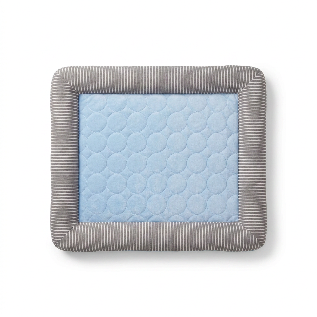 Summer Cooling Mat with Padded Border top-down view
