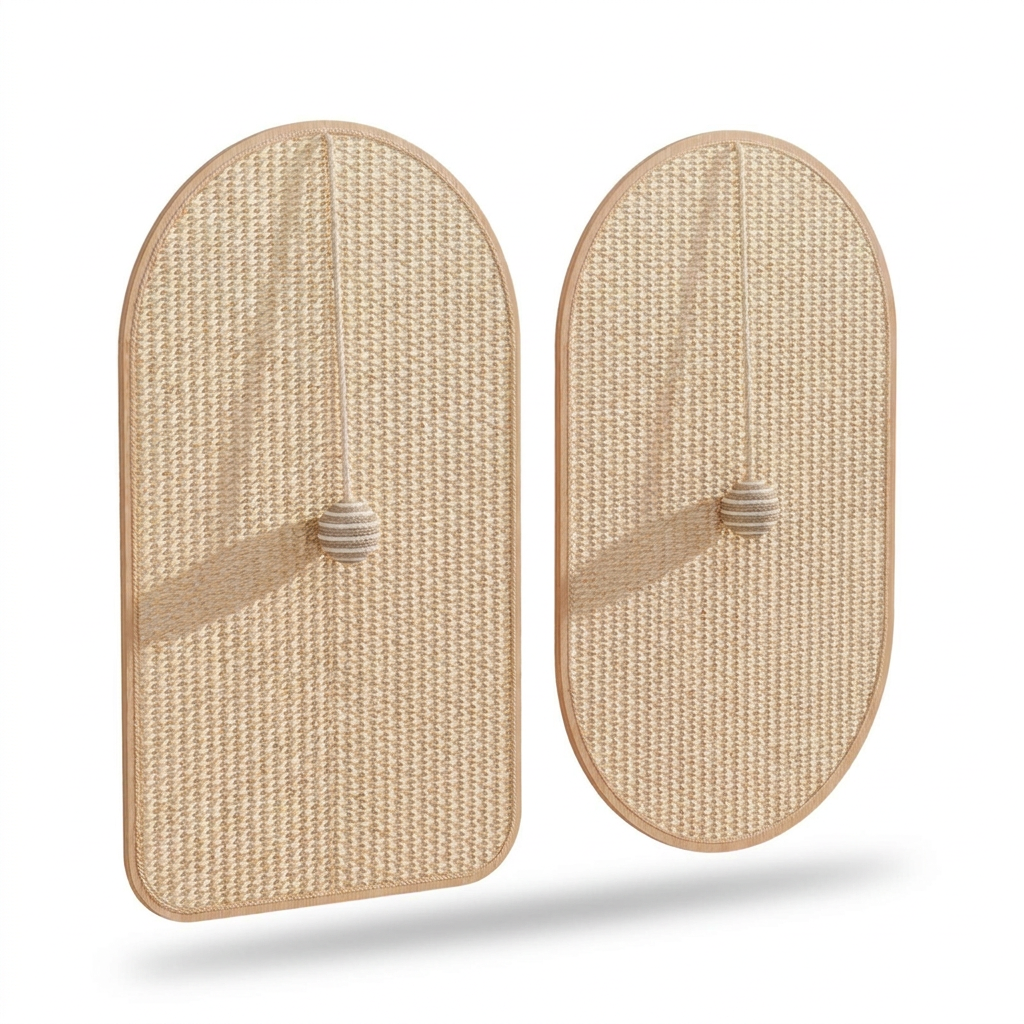 Wall Mounted Sisal Cat Scratcher angled view