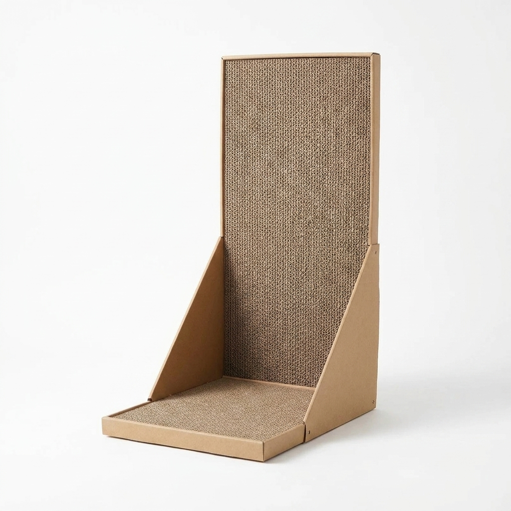 L Shaped Corner Cat Scratching Post front view