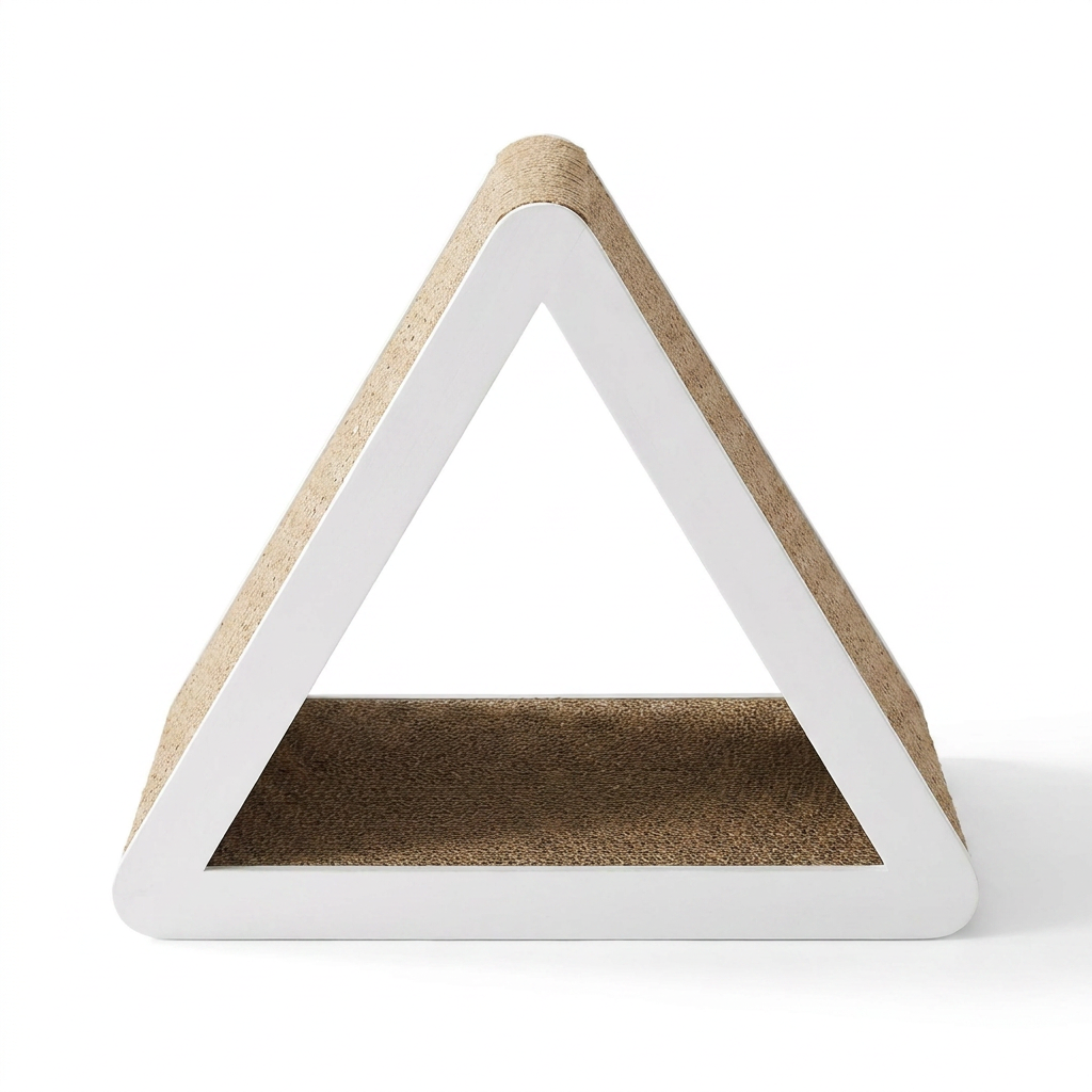 Triangular Folding Corrugated Cat Scratching Post top-down view