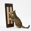 Vertical Wall Leaning Cat Scratching Board with cat
