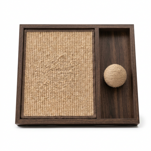 Vertical Wall Leaning Cat Scratching Board front view