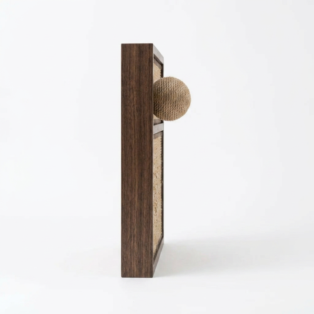 Vertical Wall Leaning Cat Scratching Board side view