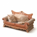 European Chaise Style Cat Scratcher Bed with cat