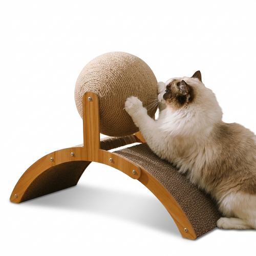 2-in-1 Scratching Post with cat