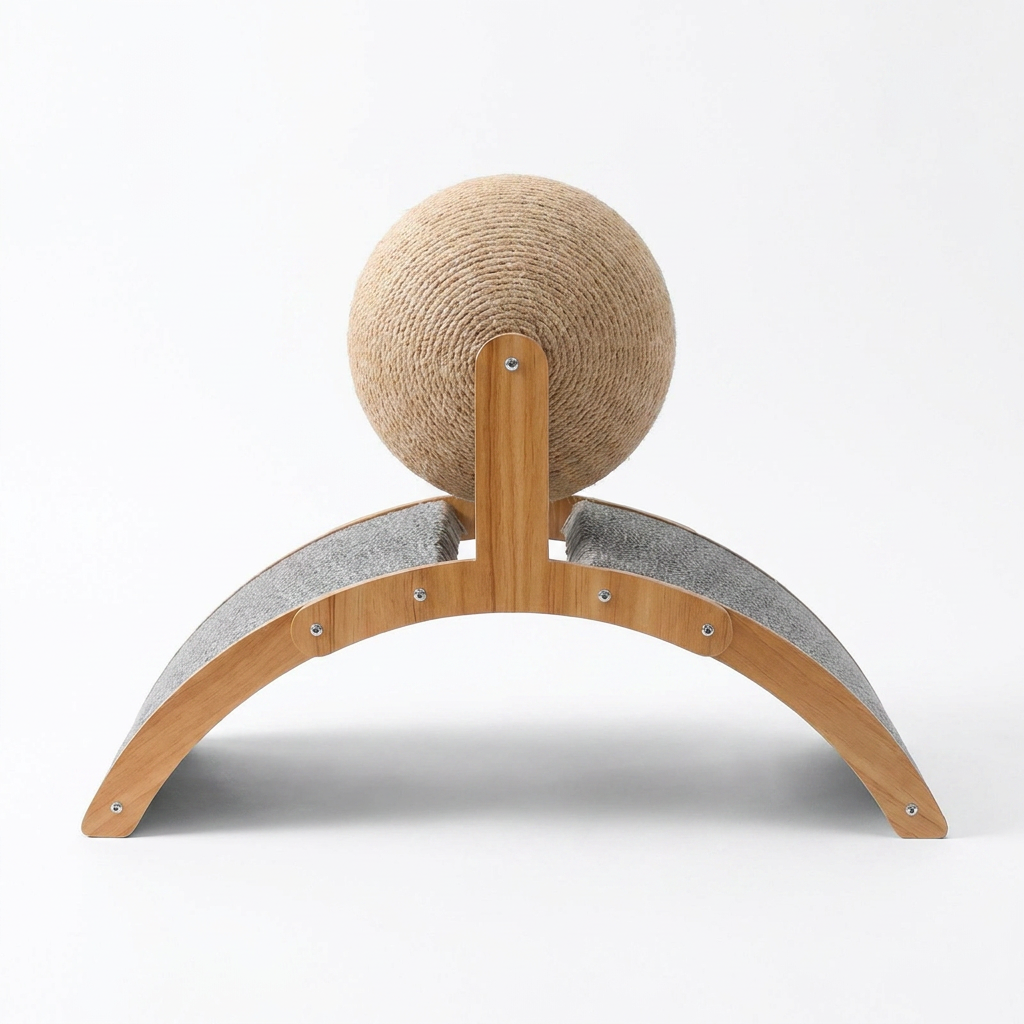 2-in-1 Scratching Post side view