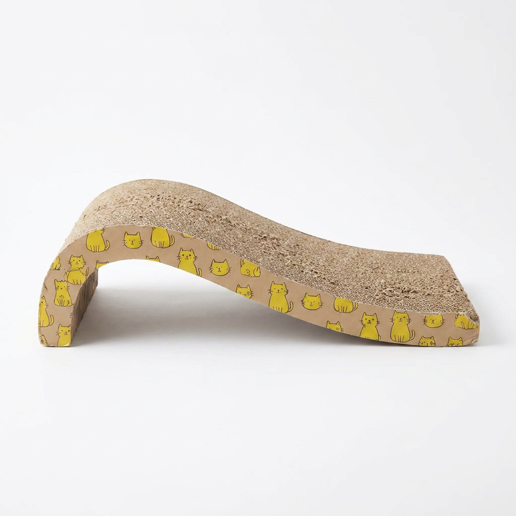 Wave Shaped Corrugated Cat Scratcher front view
