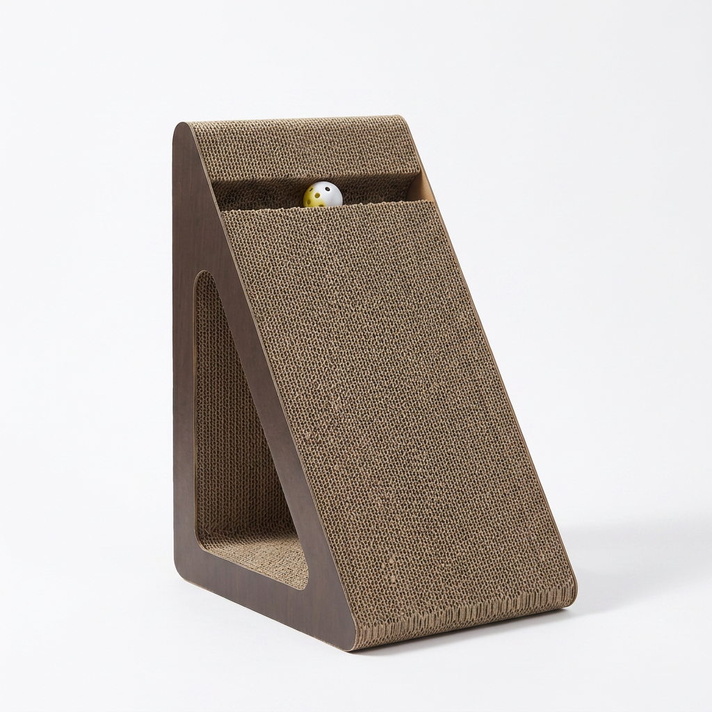 Triangular Upright Cat Scratching Board front view