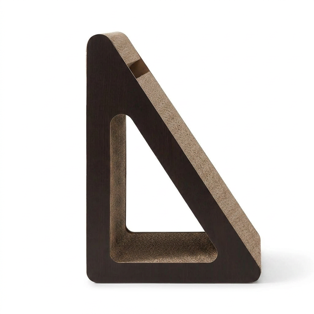 Triangular Upright Cat Scratching Board side view