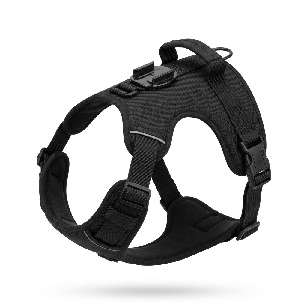 Adjustable Pet Camera Harness angled view