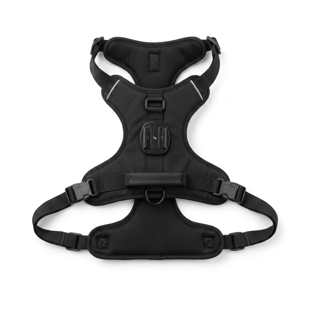 Adjustable Pet Camera Harness top-down view