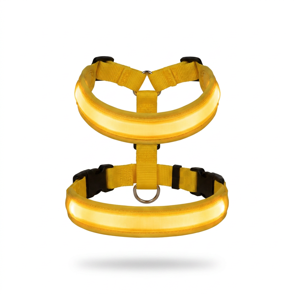 Rechargeable LED Dog Harness front view