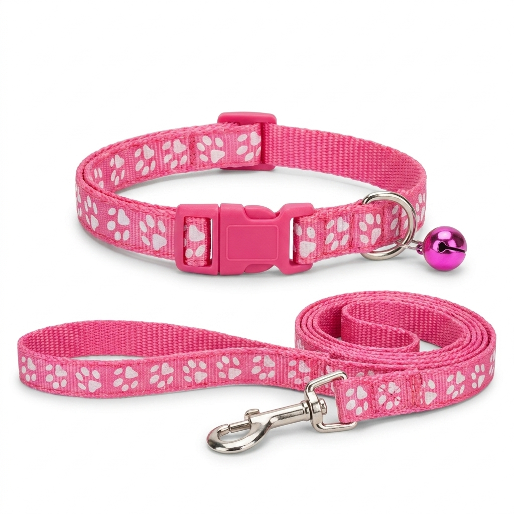 Adjustable Collar and Leash Set front view
