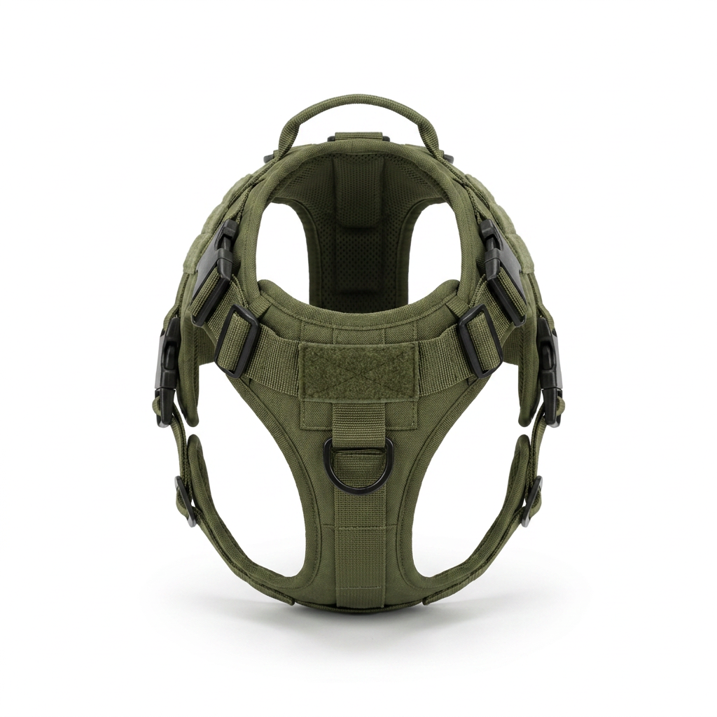 Military Style Tactical Dog Harness Set front view