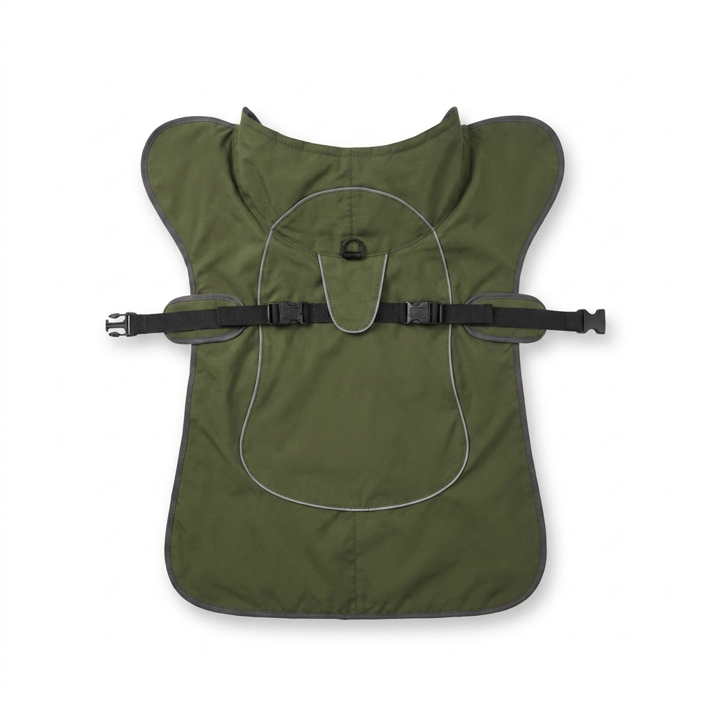 Windproof Dog Coat top-down view