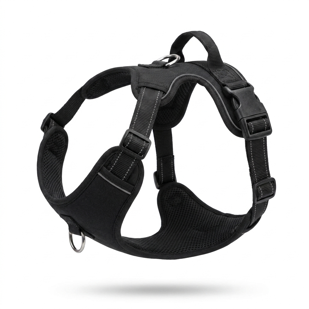 Adjustable No Pull Chest Harness angled view