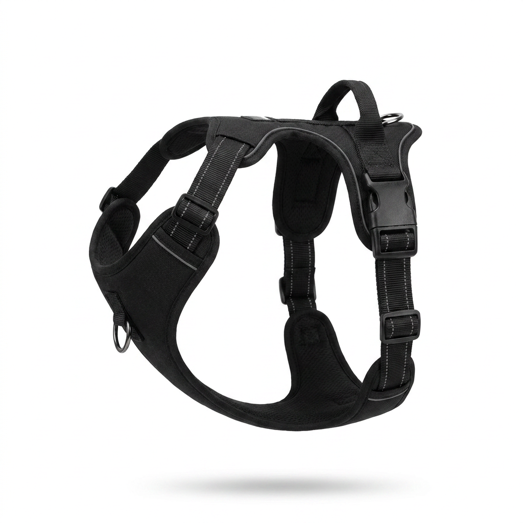 Adjustable No Pull Chest Harness top-down view